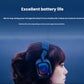  Side profile of a gamer wearing the navy ASTRO A30, emphasizing the headset’s long-lasting 27-hour battery and comfortable fit.