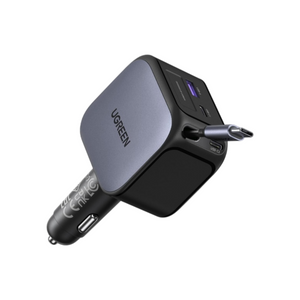 UGREEN Nexode 145W retractable four-port car charger