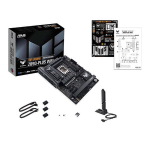 ASUS TUF GAMING Z890-PLUS WIFI motherboard kit with retail box and accessories