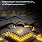 Safety chip graphic showing built-in overheat protection system in 6-in-1 Ultra Styler. Automatically shuts off when temperature exceeds safe levels, ensuring long-term safety and durability.