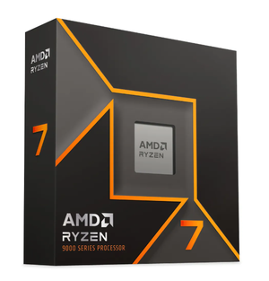 AMD Ryzen 7 9700X AM5 8-Core Desktop CPU retail box and processor image