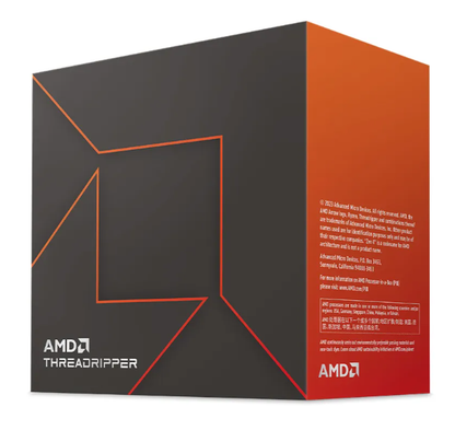 AMD Ryzen Threadripper 7970X sTR5 CPU retail box and processor image