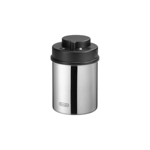 De'Longhi stainless steel vacuum-sealed coffee canister
