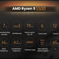 AMD Ryzen 5 5500 processor specifications graphic