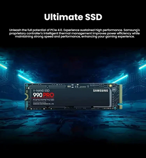 Samsung 990 PRO 4TB gaming and Magician software graphic
