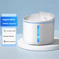 Elegant white 1 L DOGNESS smart sensor pet fountain with multi-stage filter, quiet pump and LED water-level window.