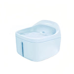 Light blue Dogness automatic water dispenser with smooth surface, compact size, and built-in filtration system for clean water flow