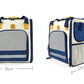 Size chart of Dogness expandable pet carrier showing dimensions: 40cm height, 36cm width, 23cm depth – compact design for easy storage and travel