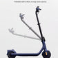 A diagram illustrating the simple and convenient one-click folding mechanism of the Segway C2 Pro kids' electric scooter for easy storage and transport.