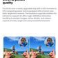 A side-by-side comparison demonstrating the superior sharpness and detail of the Insta360 GO 3S's 4K video compared to the previous 2.7K model, thanks to its upgraded chip.