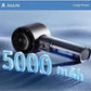 A graphic showcasing the powerful 5000mAh battery of the JISULIFE Pro1s portable fan, which provides long-lasting cooling power for extended use.