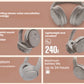 A collage highlighting the main features of the Bose QuietComfort Headphones, including classic noise cancellation, dynamic sound with equalizer, a lightweight 240g design, custom noise cancellation levels, and a maximum battery life of up to 24 hours.