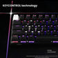 Close-up of the Logitech PRO X 60 wireless gaming keyboard’s top-left corner, showcasing KEYCONTROL technology, per-key RGB lighting, and the distinctive white “G” keycap against a black chassis.