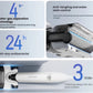 An infographic detailing the Roborock Flexi Pro's advanced cleaning technology, including its water-gas separation, 24-hour antibacterial properties, anti-tangle scraper, and 3-sided edge-to-edge cleaning