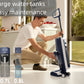 A man demonstrates the easy maintenance of the Tineco FLOOR ONE S5 PLUS, highlighting its large 0.8L clean water tank and 0.7L dirty water tank for extended cleaning sessions.