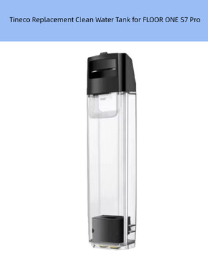 Tineco FLOOR ONE S7 Pro Replacement Clean Water Tank – Clear Plastic Reservoir with Black Top and Bottom for Auto-Mopping Robot Mop