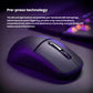 Close-up of the Turtle Beach Burst II Pro gaming mouse highlighting its pre-press technology. The left and right click buttons are precisely tensioned with leaf springs, providing crisp rebound feedback, consistent triggering, and eliminating hollow clicking sounds for superior tactile response.