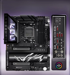 ASUS ROG CROSSHAIR X870E HERO AM5 Motherboard angle product image
