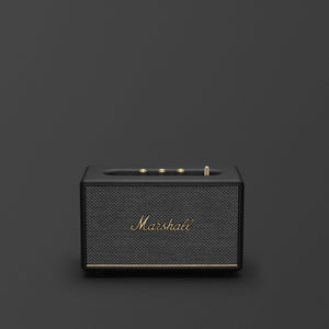Official Marshall Acton III black Bluetooth home speaker front view
