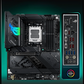 ASUS ROG STRIX X870-F AM5 motherboard layout with rear I/O panel detail
