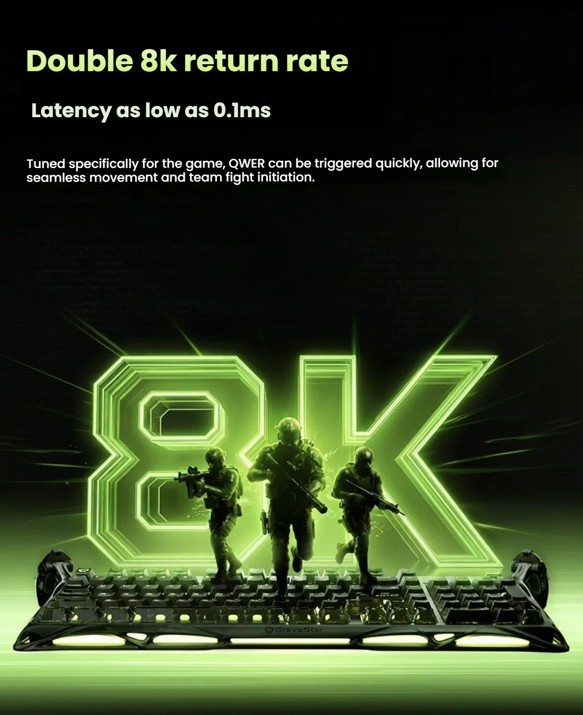 GravaStar Mercury K98 Pro dual 8000Hz polling rate