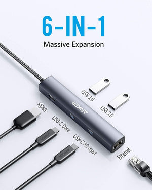 Anker 543 A8365 USB-C hub port layout