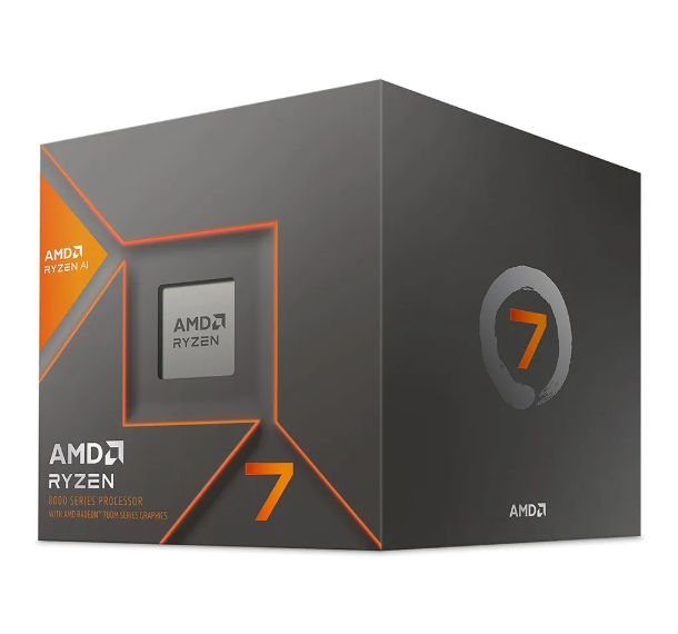 AMD Ryzen AI 7 8700G AM5 CPU with Radeon 780M retail box and processor image