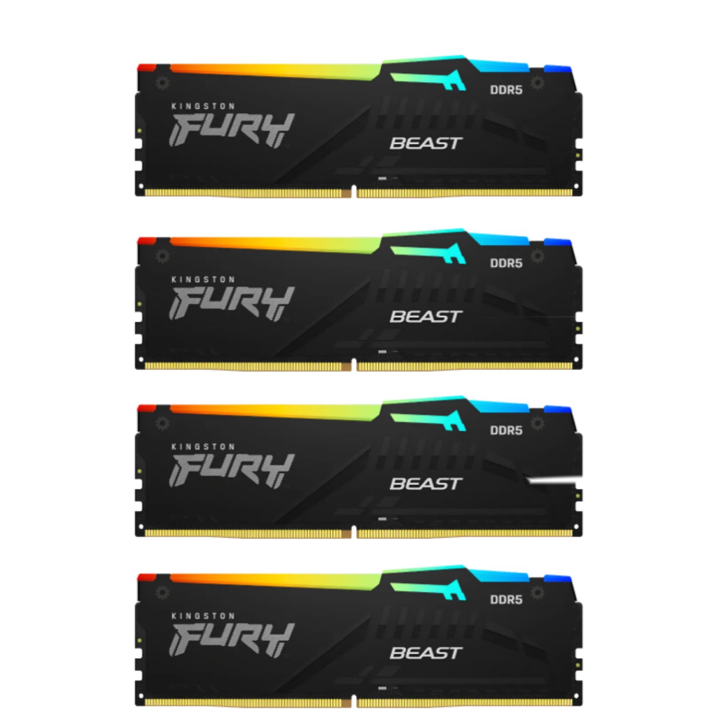 Kingston FURY Beast RGB 128GB DDR5 5200MHz desktop memory kit