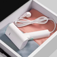 The compact Midea portable travel steamer shown stored neatly inside a drawer, highlighting its space-saving design perfect for home and travel.
