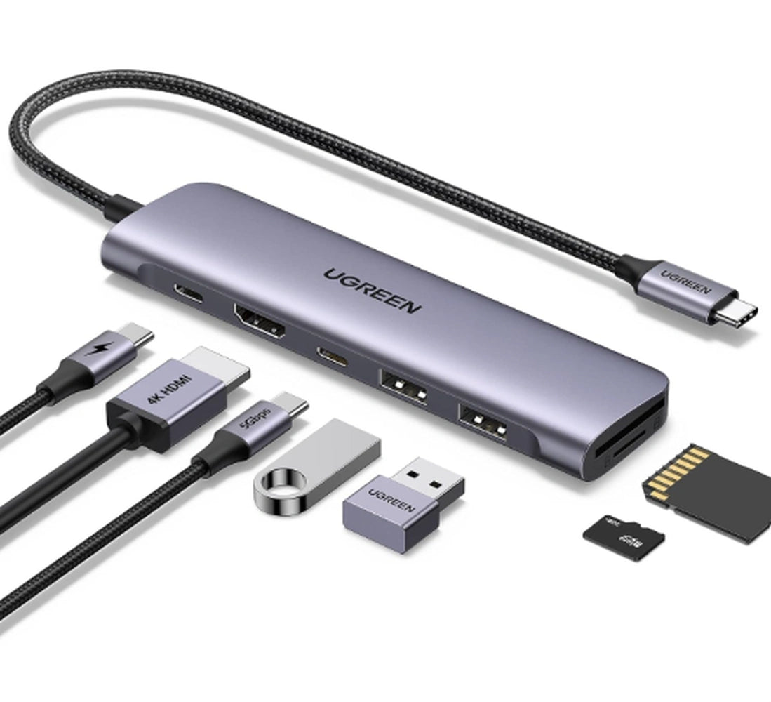 UGREEN USB C Hub, 4K HDMI, 100W PD, Type A& C Data Ports, SD/TF Card Reader – product image 1