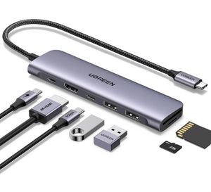 UGREEN USB C Hub, 4K HDMI, 100W PD, Type A& C Data Ports, SD/TF Card Reader – product image 1