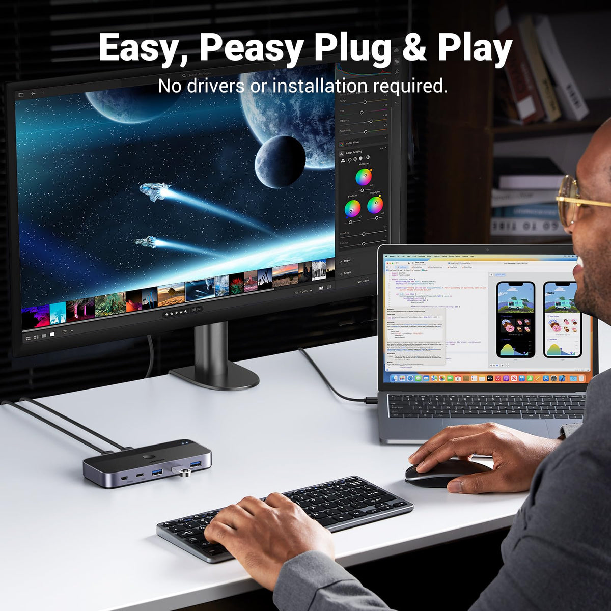 UGREEN 15705 three USB-A and one USB-C device ports
