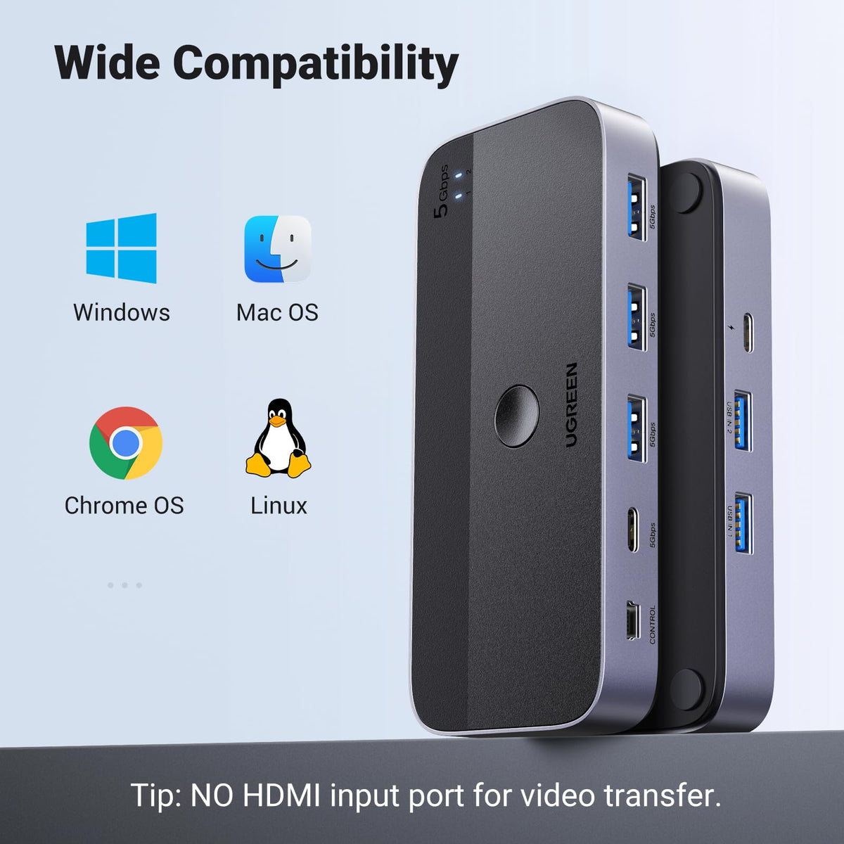 UGREEN 15705 sharing keyboard mouse printer and storage devices